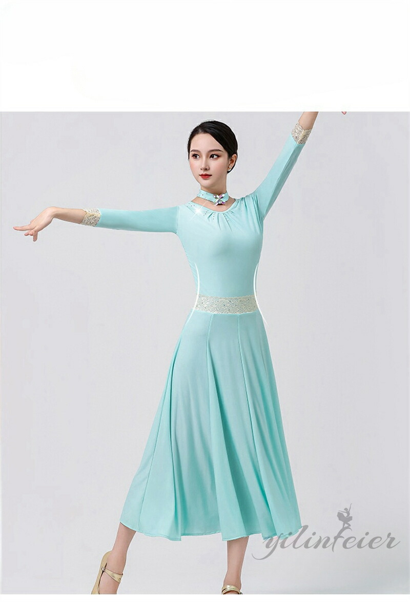 楽天市場】社交ダンスドレス 練習着 ワンピース Vネック 社交ダンス