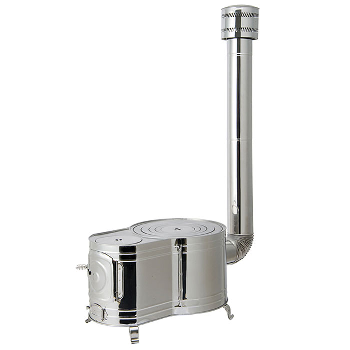 楽天市場】【頑張って送料無料！】ステンレス製 時計型薪ストーブ