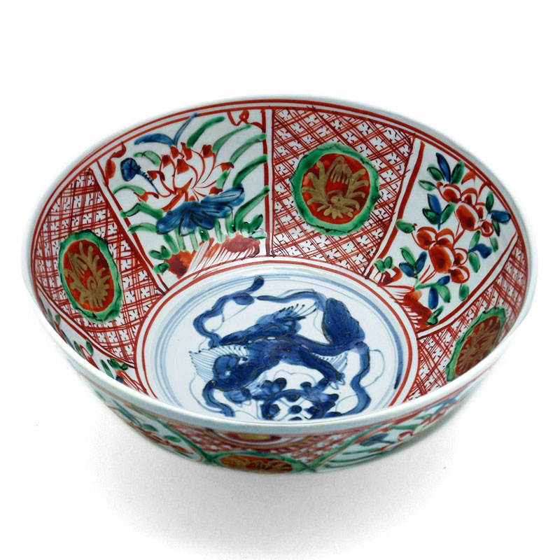 楽天市場】九谷焼：呉須赤絵玉取獅子文鉢・正木春蔵《大鉢・25.5cm