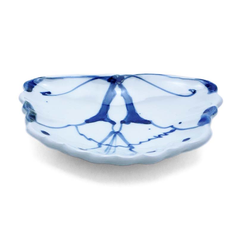 楽天市場】九谷焼：染付蝶形向付・正木春蔵《向付・小皿・扁形皿・15.3