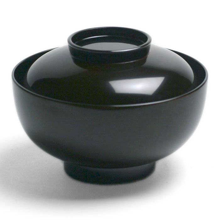 楽天市場】山中漆器：木地溜内黒蓋付椀・守田漆器《お椀・雑煮椀・汁椀