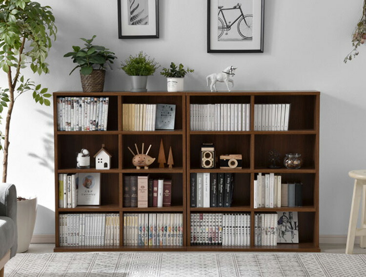 楽天市場】本棚 2個組 積み重ね可能 幅75cm 薄型 奥行き17cmのスリム