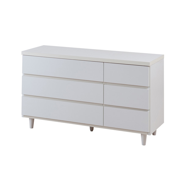 楽天市場】日本製 ホワイト 脚付き チェスト 幅119.5 3段 ハイタイプ