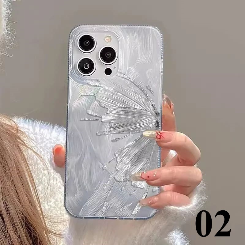 楽天市場】iPhone ケース シルバー ニュアンス 蝶 バタフライ おしゃれ