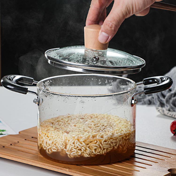 楽天市場】ガラス製 両手鍋 卓上鍋 深型 2.5L ガラス鍋 スープ鍋