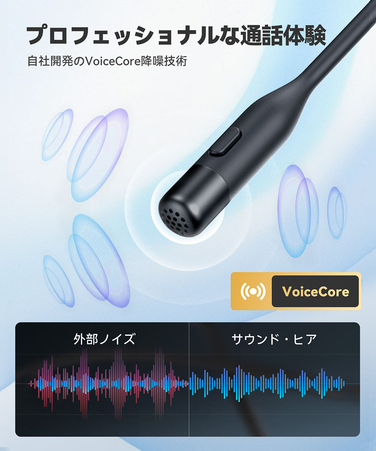 楽天市場】ワイヤレスイヤホン オープンイヤー 耳を塞がない マイク