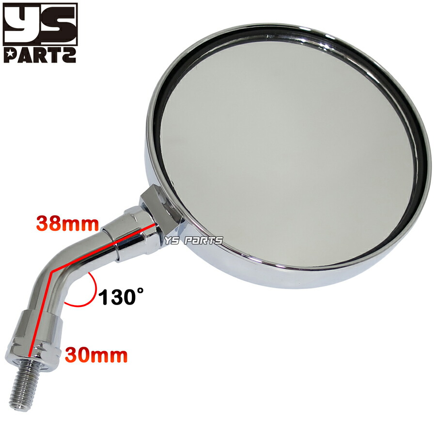 楽天市場】左右共通形状ショートミラーVer.3 銀8mm正ネジ スーパー