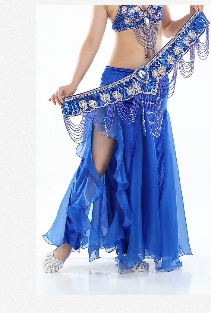 楽天市場】ベリーダンス スカート ロング丈 フリルスカート スリット