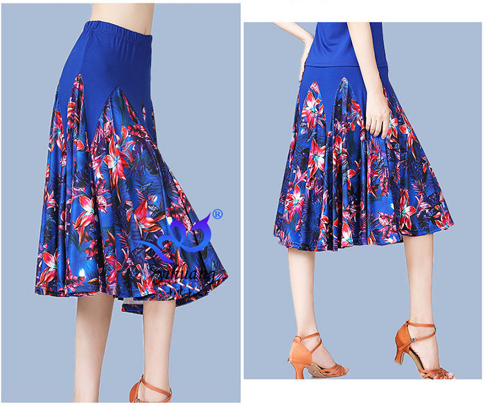 楽天市場】ダンス衣装 スカート ロングスカート 花柄 スカート フレア