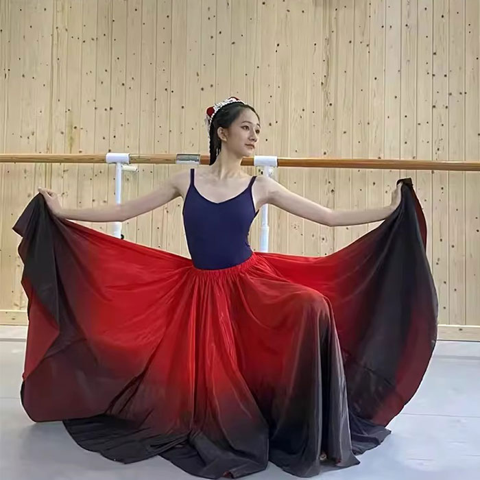 楽天市場】ダンス衣装 ロングスカート 丈80cm 85cm 90cm 180° 360° 540