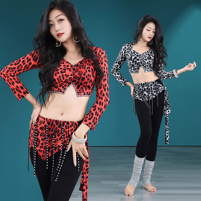 楽天市場】ベリーダンス 衣装 レッスン着 セットアップ 豹柄 ヒョウ柄