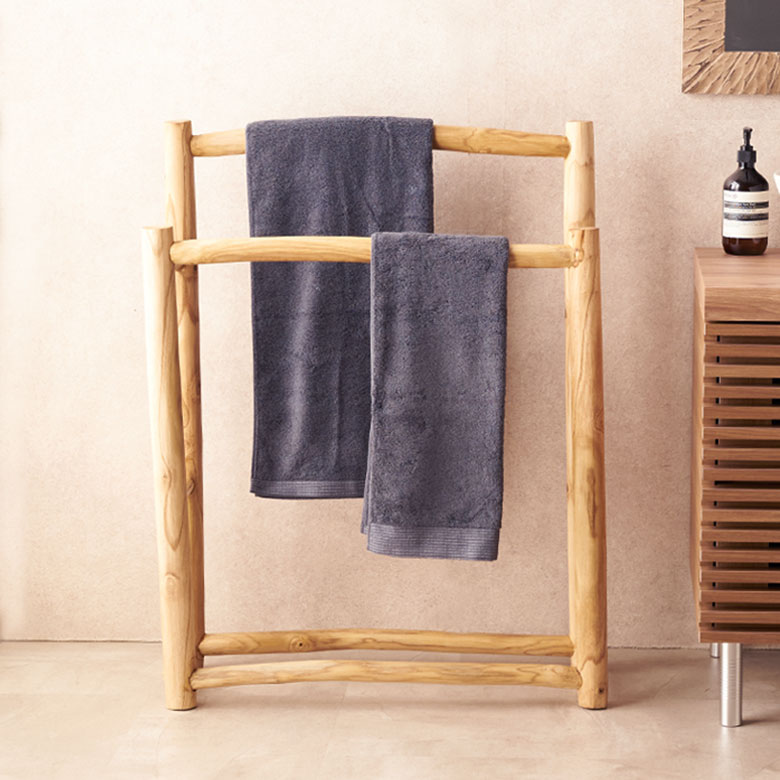 楽天市場】タオルハンガー 2連 タオル干し スタンド 幅70cm 奥行30cm