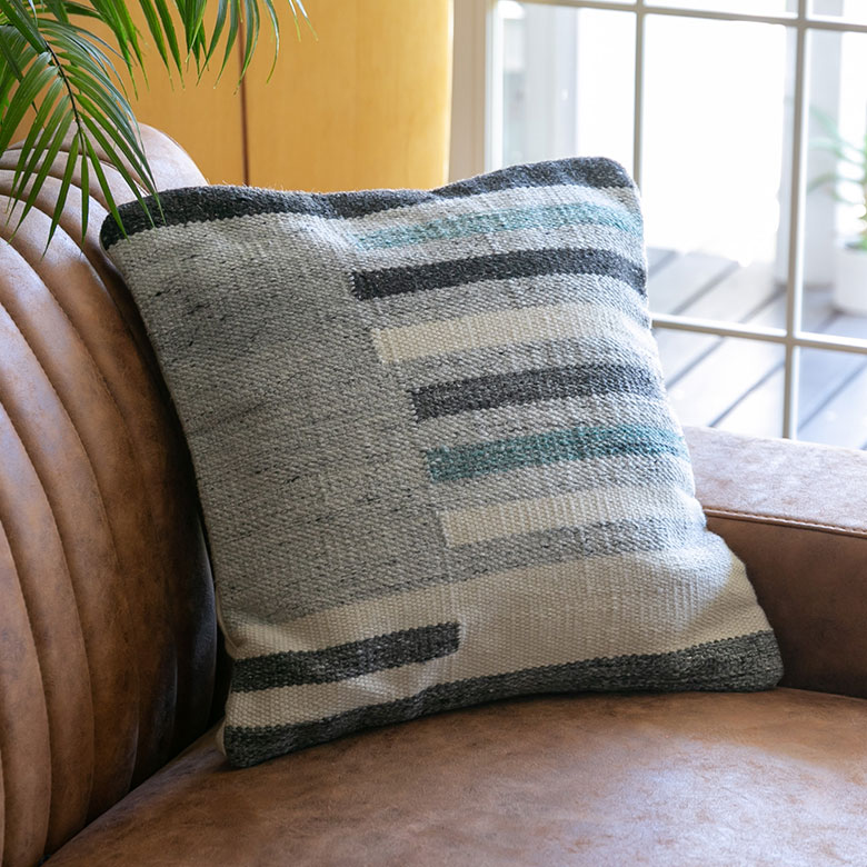 楽天市場】クッションカバー キリム柄 45×45cm ボーダー柄 インド