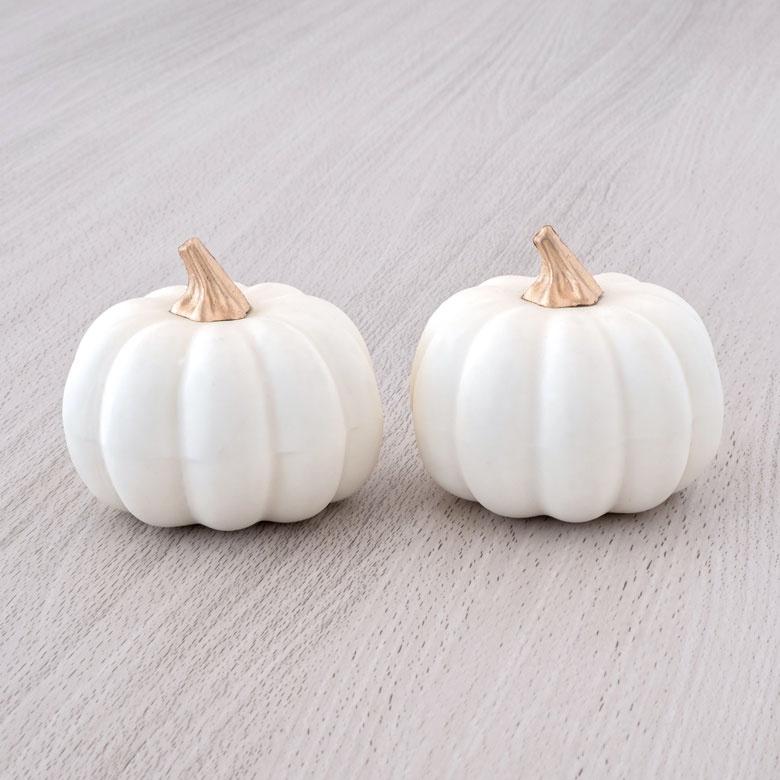 楽天市場】パンプキン オブジェ ホワイト Sサイズ 2個入り
