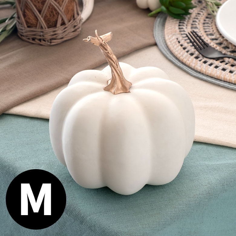 楽天市場】パンプキン オブジェ ホワイト Mサイズ 大きい オーナメント