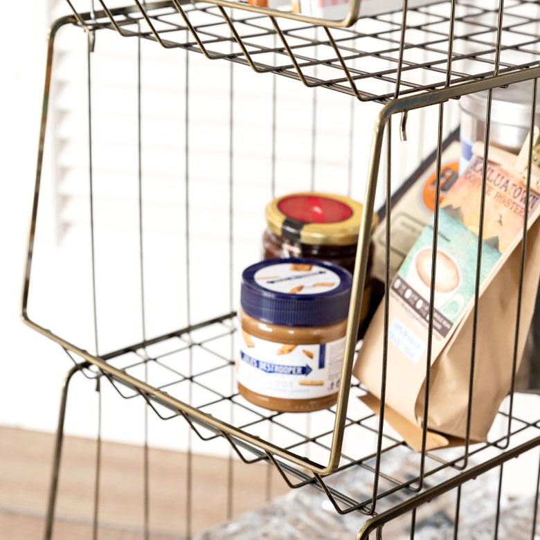 楽天市場】ワゴン スタッキングワゴン 3段 キャスター付き スチール