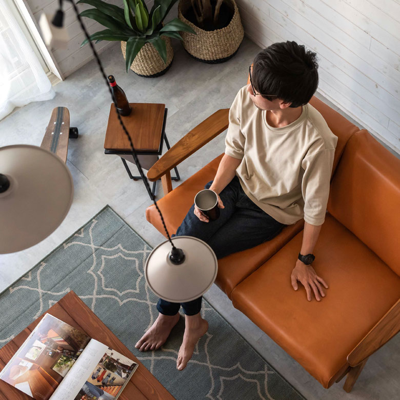 楽天市場】ソファ 2人掛け 本革 木 幅 125cm キャメル ブラウン レザー