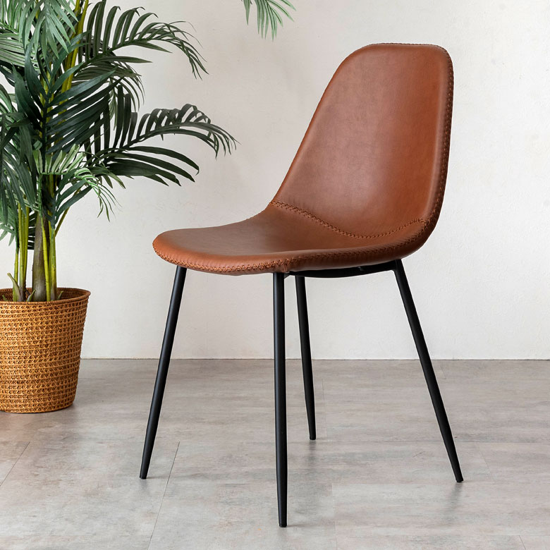 楽天市場】チェア 2脚セット ソフトレザー スチール 座面高 45cm