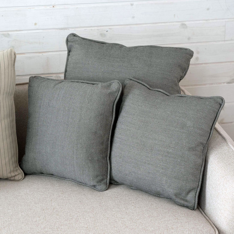 楽天市場】3人掛けソファー グレー クッション7個付き カバーリング