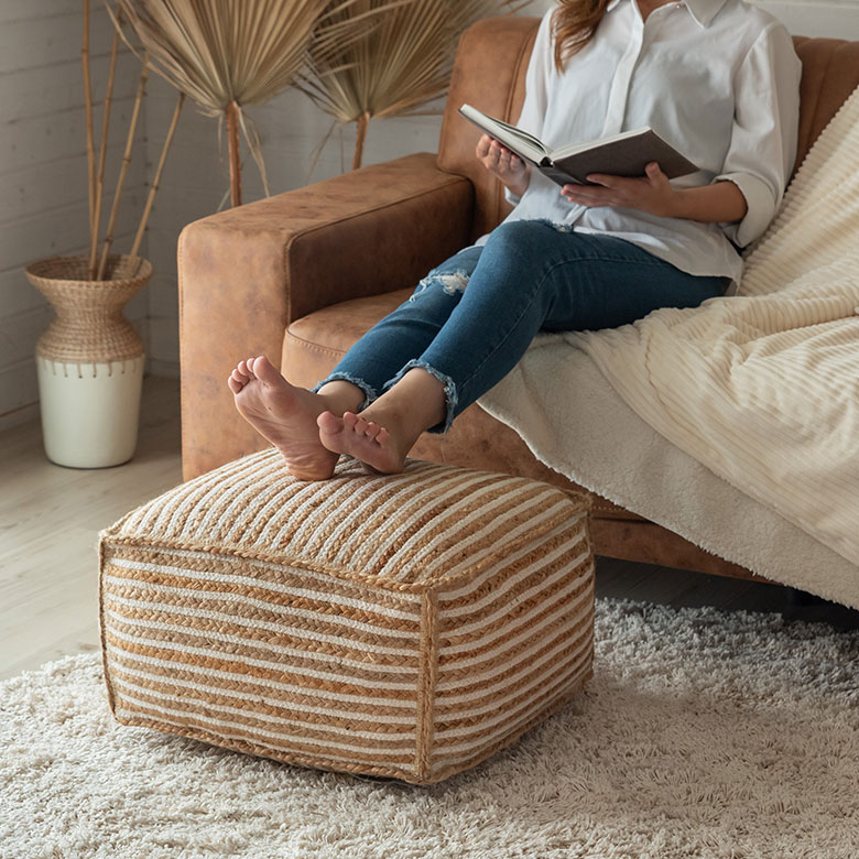 楽天市場】【SALE期間限定20%OFF】 プフ スツール オットマン プーフ