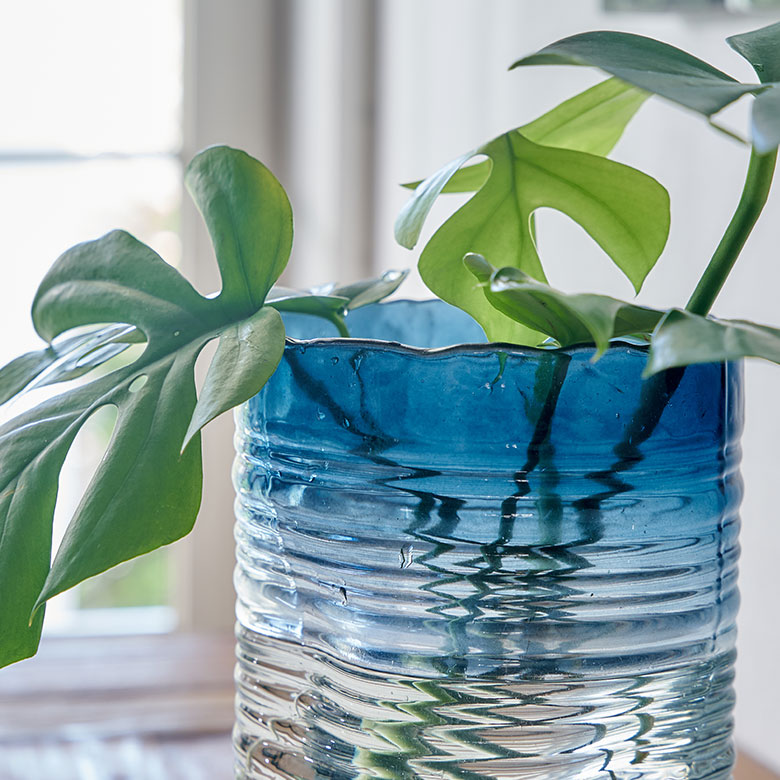 楽天市場】【SALE期間限定20%OFF】 フラワーベース ガラス ブルー