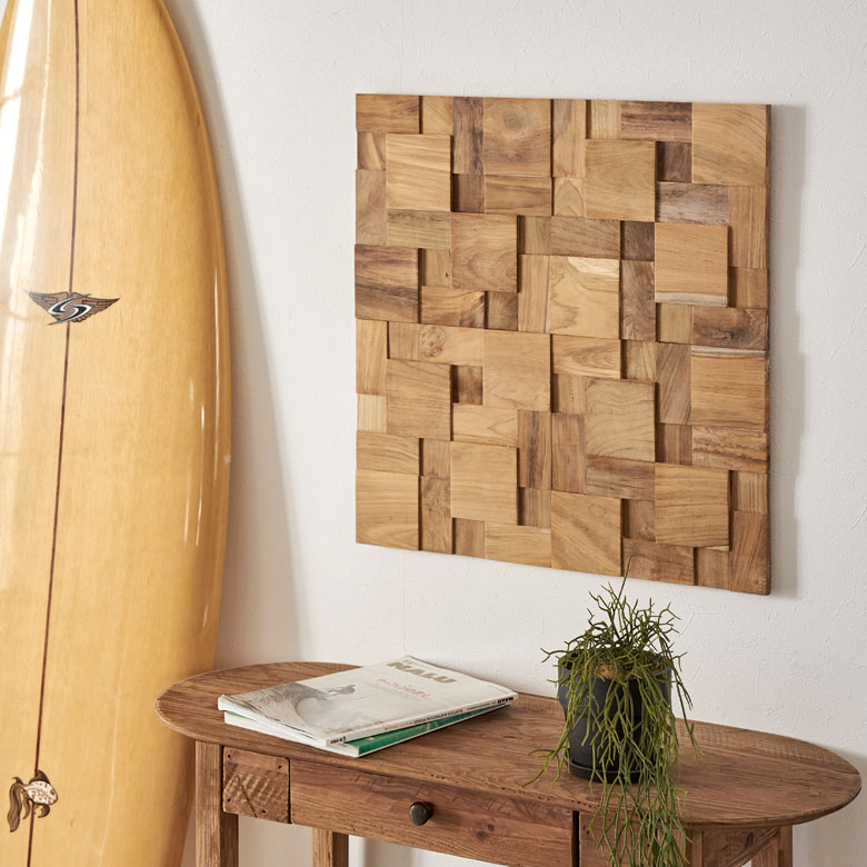 楽天市場】ウォールパネル 壁材 10枚 天然木 木製 木材 チークウッド