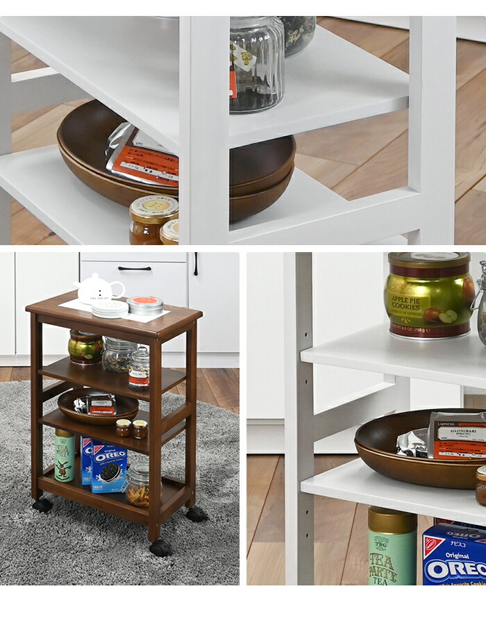 楽天市場】【楽天スーパーSALE10%OFF】キッチンワゴン キャスター付き