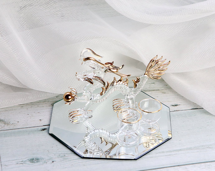 楽天市場】【スーパーSALE限定！特別クーポン配布中】ガラスの福龍 径