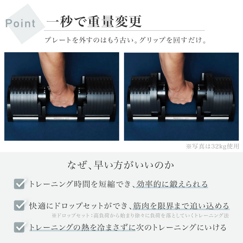 楽天市場】【NEW】可変式ダンベル フレックスベル 32kg 1個/2個セット