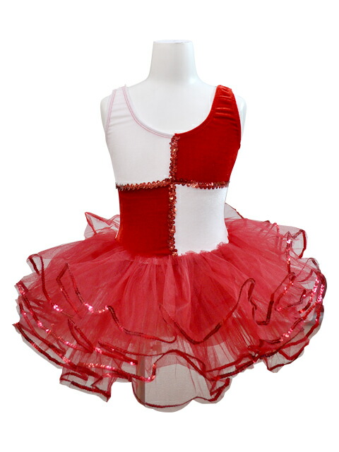 楽天市場】バレエ チュチュ 子供 赤×白 レオタード tutu バレエ衣装