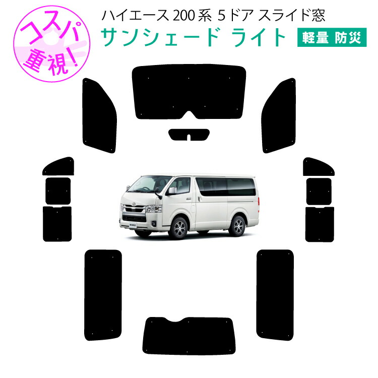 楽天市場】車用サンシェードライト1台分 フロントサイドリアセット