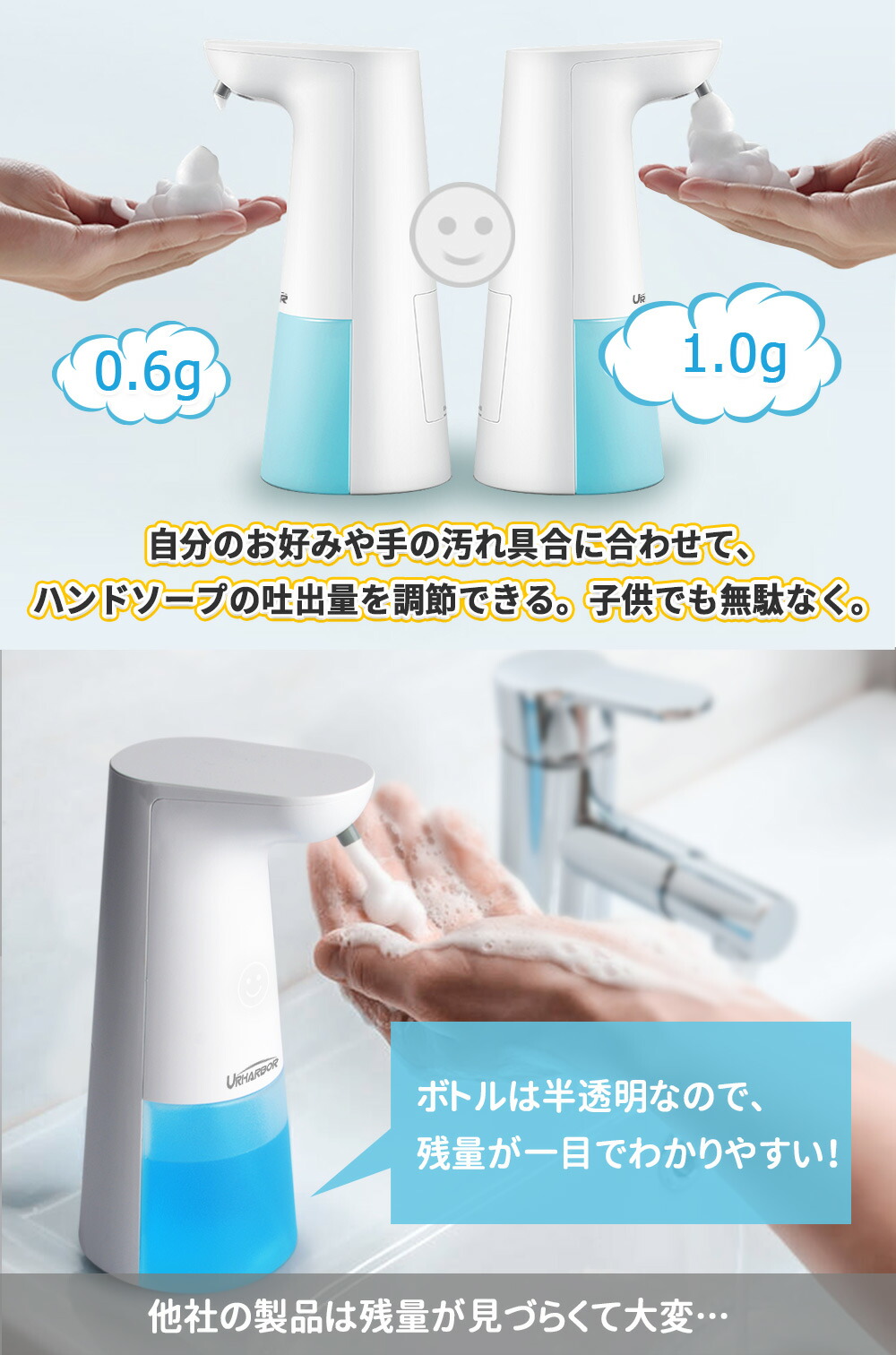 楽天市場】☆楽天10冠 ハンドソープ ディスペンサー 自動 泡 ソープ