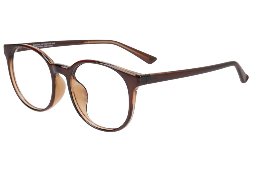 楽天市場】|【中顔面短縮みえメガネ】ボストン型 めがね（ブラウン