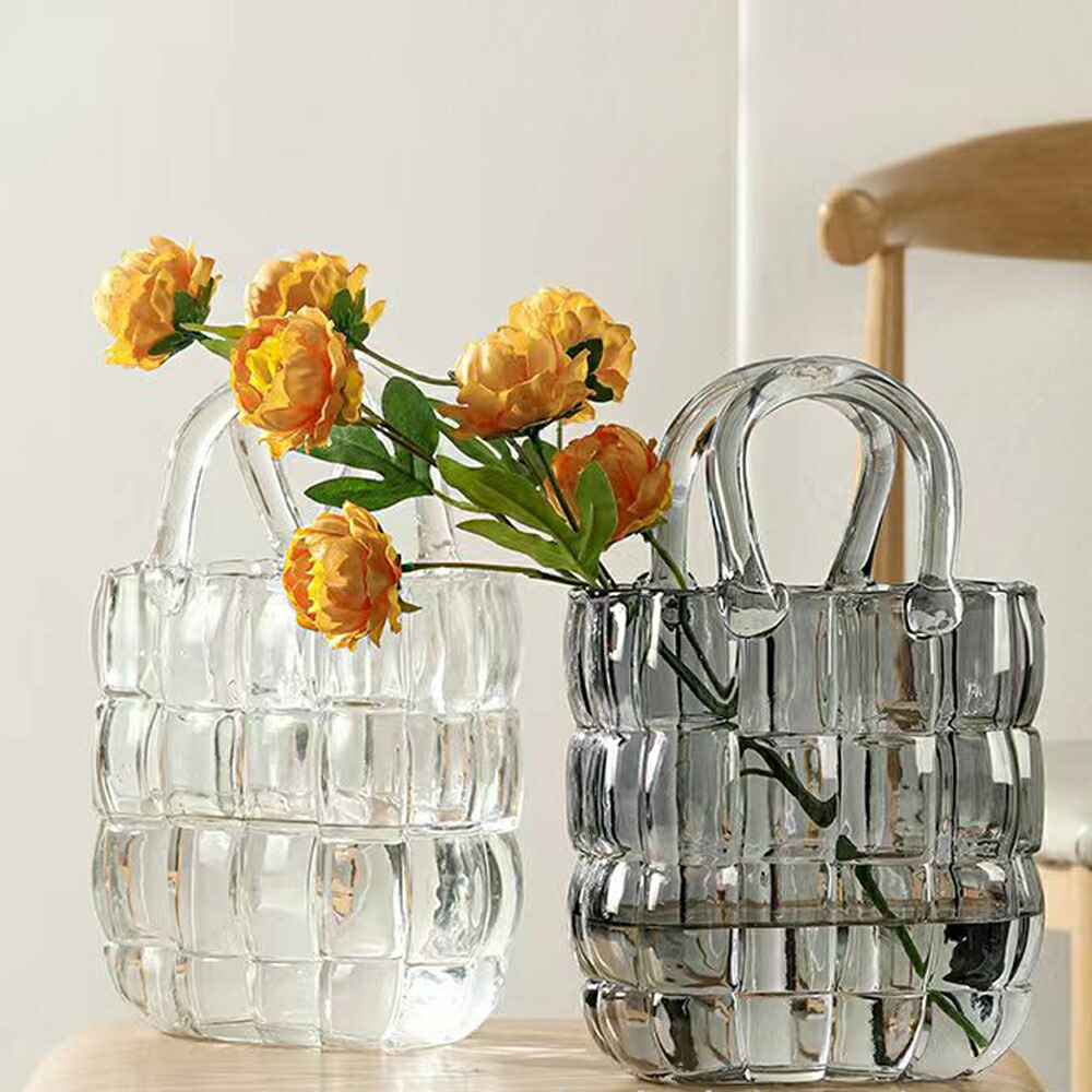 楽天市場】ins風水培包花瓶透明シンプルモダンアート新生活ガラス花瓶