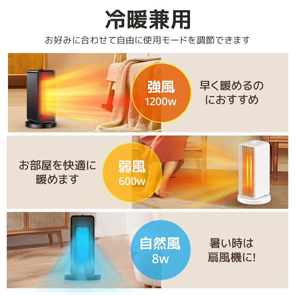 楽天市場】【クーポンで3,190円】＼楽天1位／ セラミックヒーター 自動