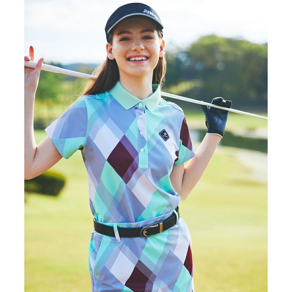 楽天市場】【UV】【接触冷感】マルチアーガイル柄ポロ半袖プルオーバー