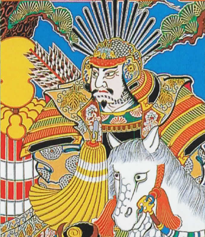 黄金 武者絵織 のぼり絵 旗 秀吉 9m 特大サイズ 黄金 武者絵織 のぼり