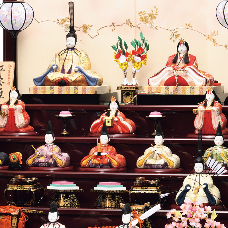 楽天市場】雛人形 コンパクト 一秀 ひな人形 木目込人形飾り 五段飾り