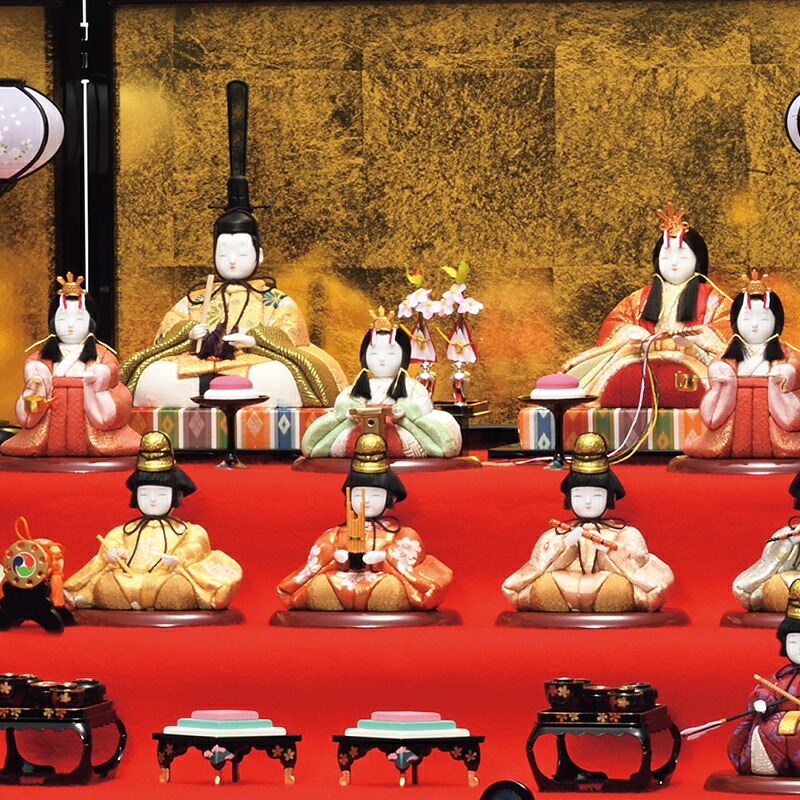 楽天市場】雛人形 コンパクト 一秀 ひな人形 木目込人形飾り 五段飾り