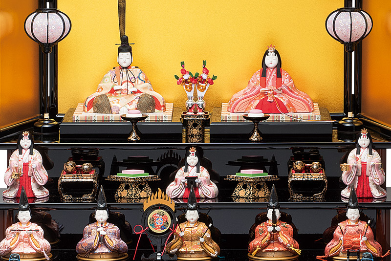 楽天市場】雛人形 真多呂 コンパクト ひな人形 雛 木目込人形飾り 五