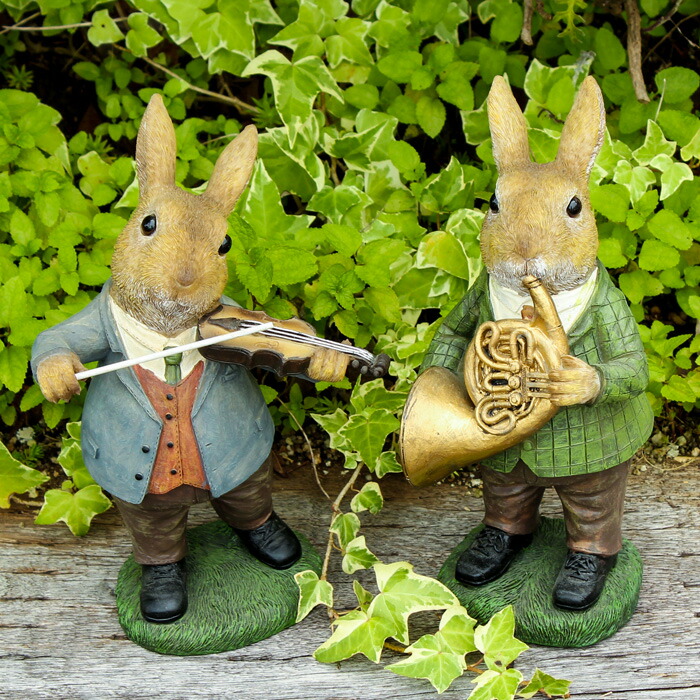 楽天市場】森の演奏家 うさぎ ラビット ペアオーナメント （13209