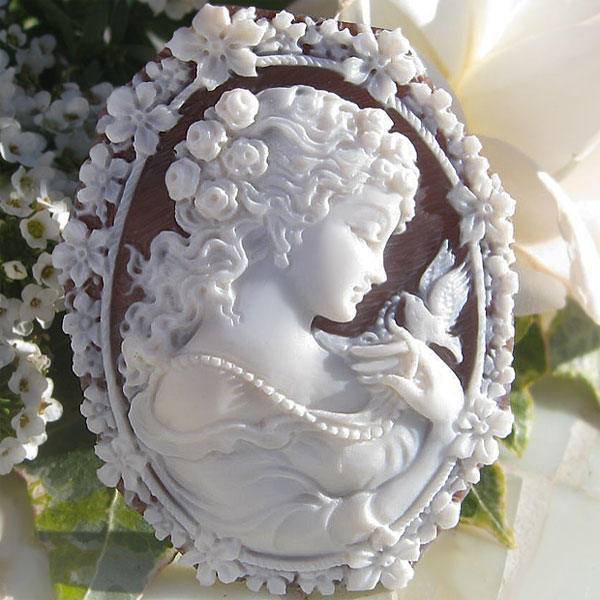 楽天市場】Ciro Accanito作 シェルカメオルース【フラワーサークル