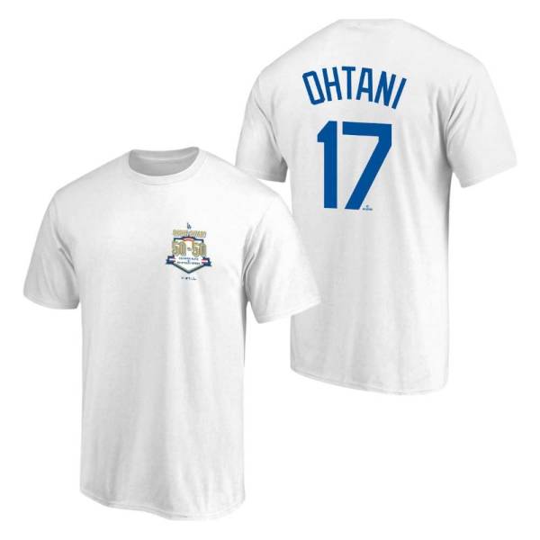 楽天市場】ドジャース 大谷翔平 ネーム＆ナンバー Tシャツ (50-50 ver