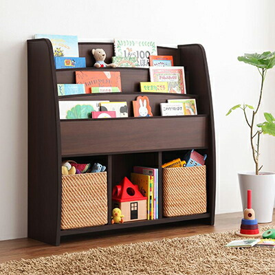 楽天市場】日本製 完成品【棚付絵本ラック】ラージタイプ ソフト素材