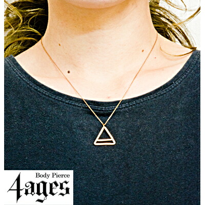 楽天市場】アクセサリー ステンレス Wトライアングルネックレス