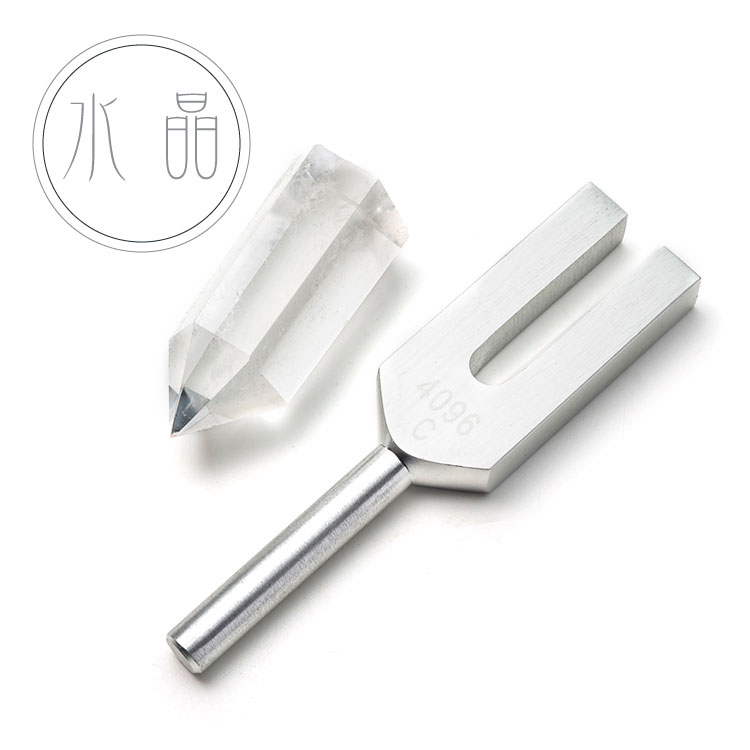 楽天市場】クリスタルチューナー 音叉 水晶柱付き チューニング 周波数