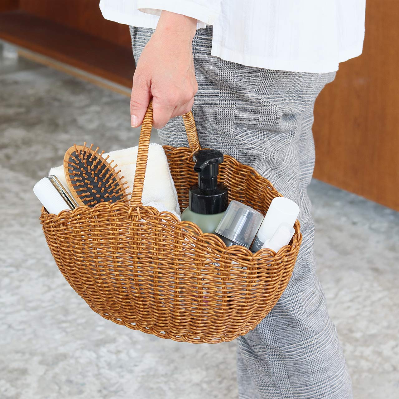 楽天市場】【公式】バスケット かご おしゃれ カゴ バスケット 持ち手