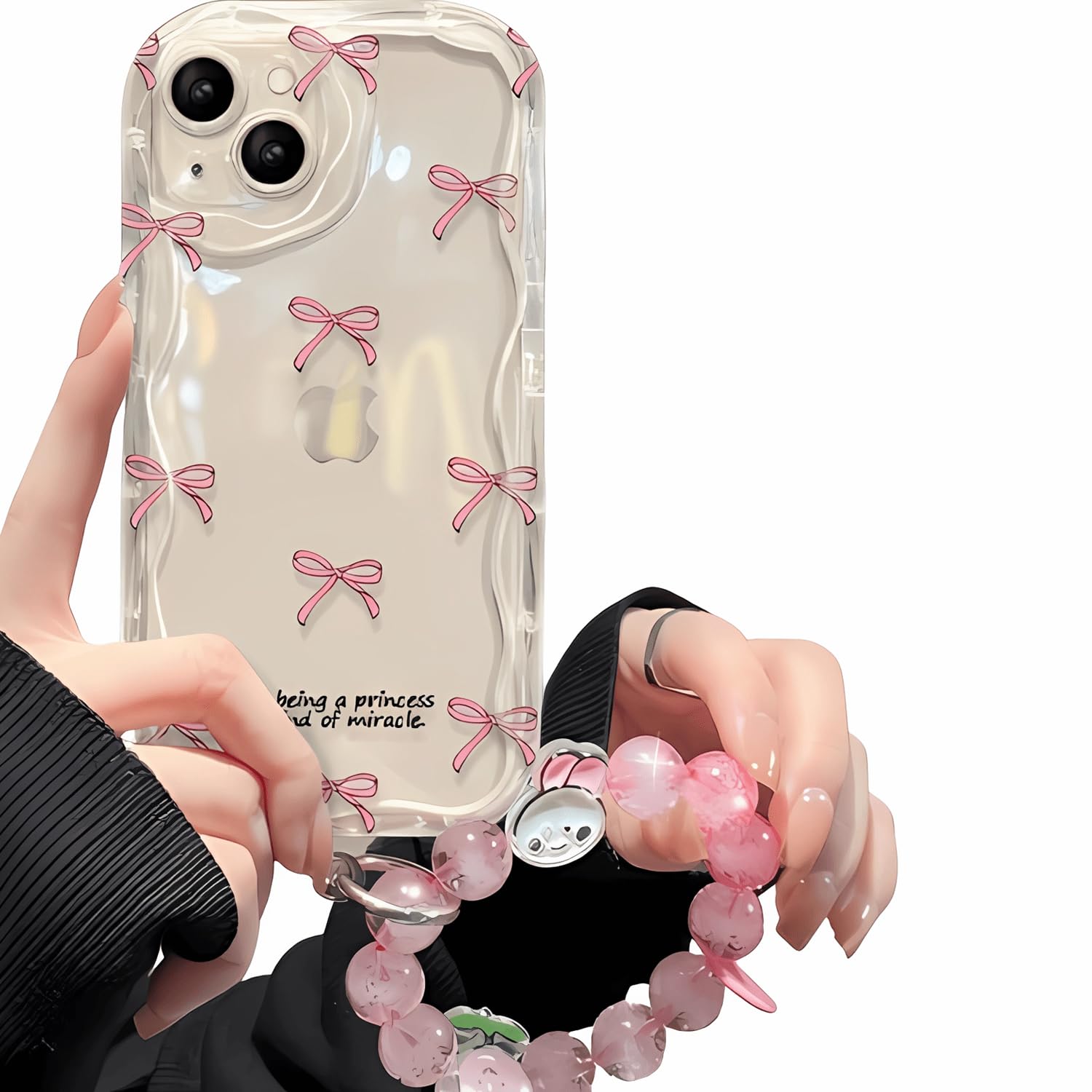 楽天市場】iPhone 17 Pro用 ケース ピンクリボン ブレスレット付き