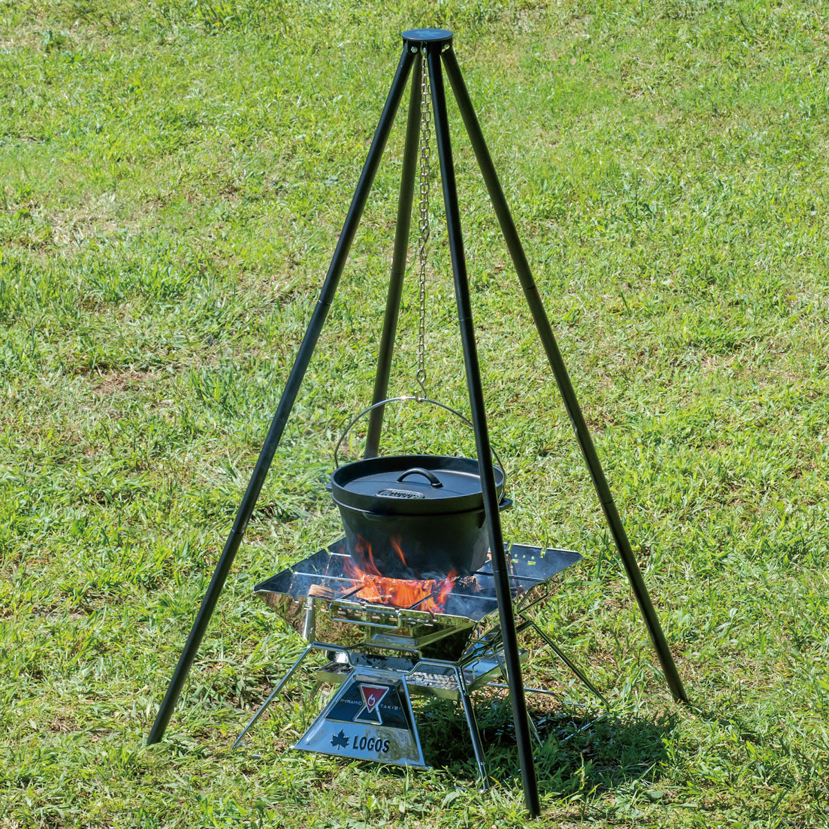 楽天市場】LOGOS/ロゴス アイアンクワトロポッド キャンプ料理で