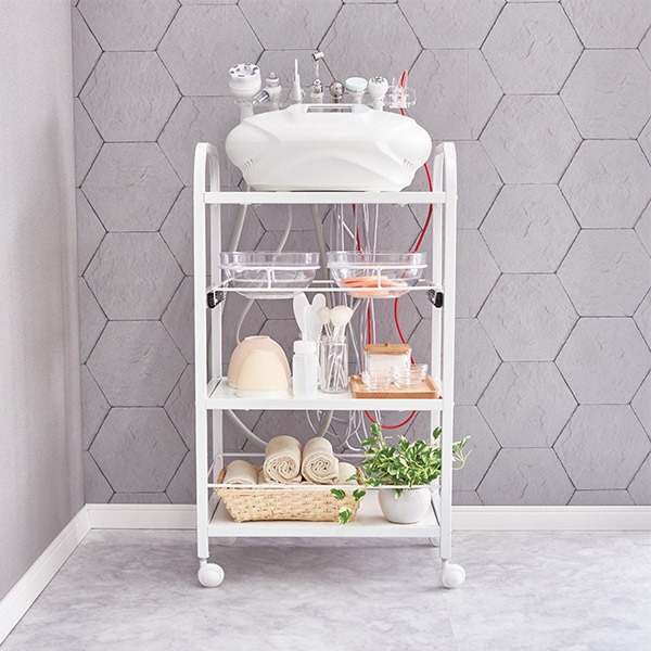 楽天市場】ワゴン キャスター付き ボウルトレイ付 4段 幅52×奥行36.5